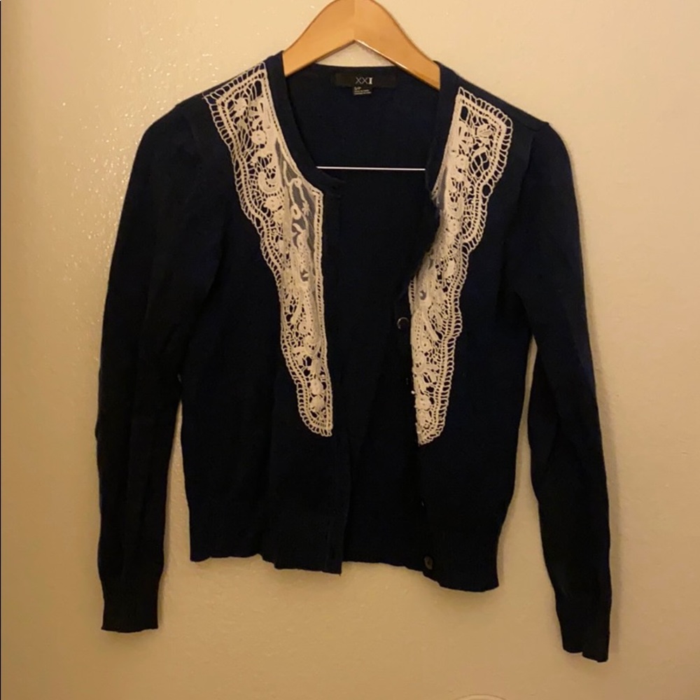 Navy blue cardigan